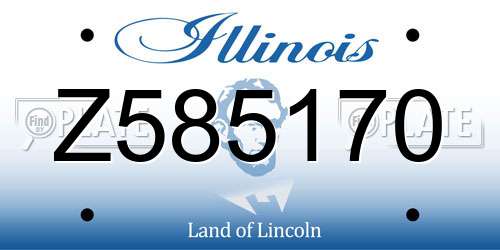 Z585170 Illinois License Plate