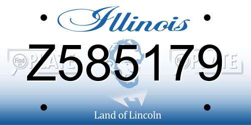 Z585179 Illinois License Plate