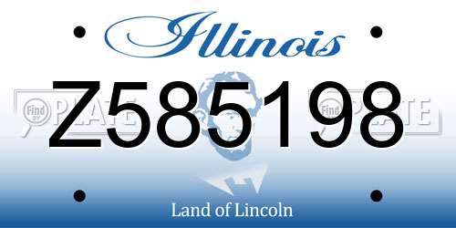 Z585198 Illinois License Plate