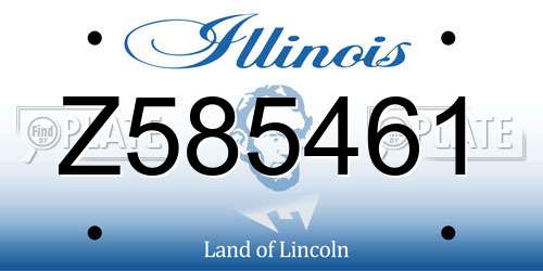 Z585461 Illinois License Plate