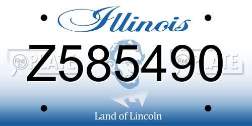 Z585490 Illinois License Plate