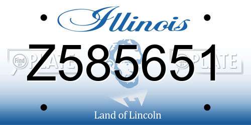 Z585651 Illinois License Plate