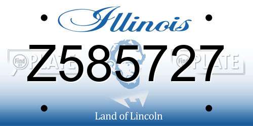 Z585727 Illinois License Plate