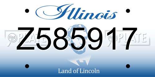 Z585917 Illinois License Plate