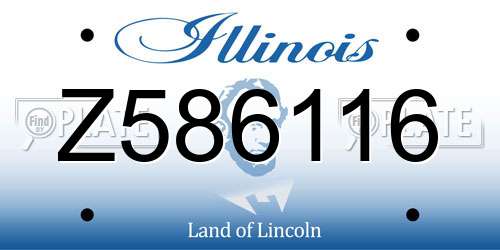 Z586116 Illinois License Plate