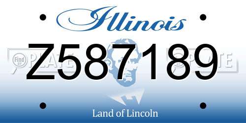 Z587189 Illinois License Plate