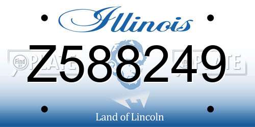 Z588249 Illinois License Plate