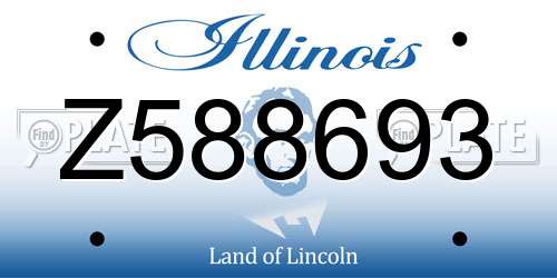 Z588693 Illinois License Plate
