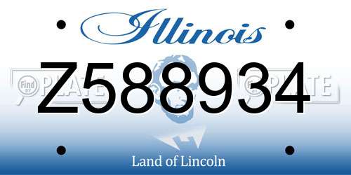 Z588934 Illinois License Plate