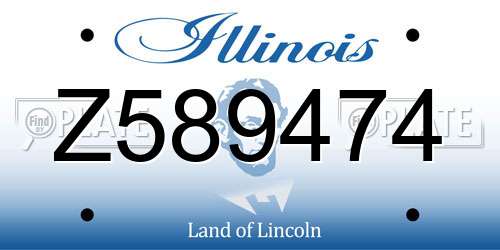 Z589474 Illinois License Plate