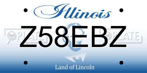 Z58EBZ Illinois License Plate