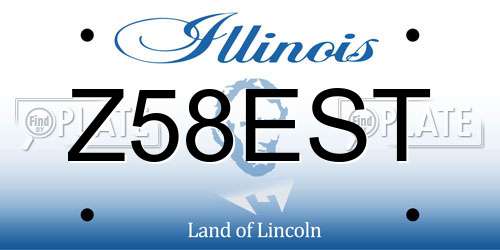 Z58EST Illinois License Plate