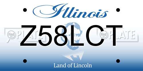 Z58LCT Illinois License Plate