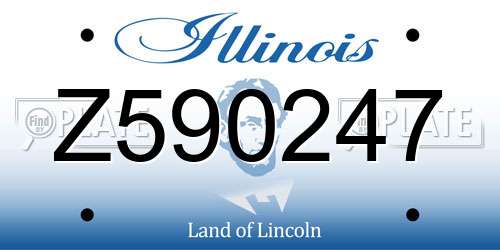 Z590247 Illinois License Plate