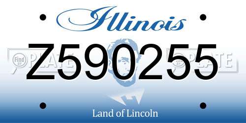 Z590255 Illinois License Plate