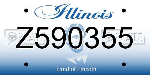 Z590355 Illinois License Plate