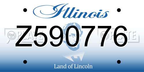 Z590776 Illinois License Plate
