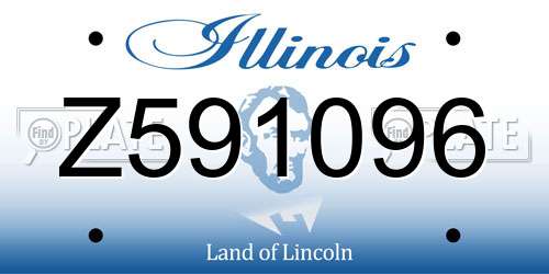 Z591096 Illinois License Plate