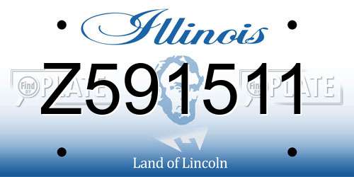 Z591511 Illinois License Plate