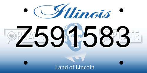 Z591583 Illinois License Plate