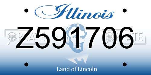 Z591706 Illinois License Plate