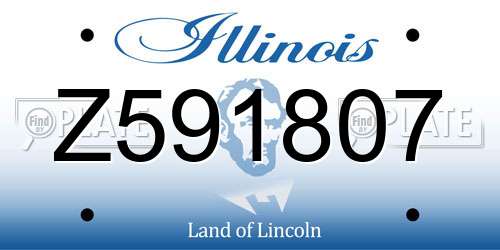Z591807 Illinois License Plate