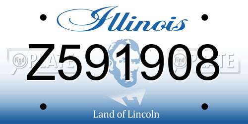 Z591908 Illinois License Plate
