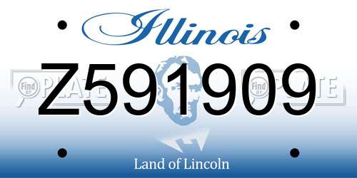 Z591909 Illinois License Plate