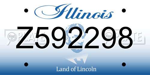 Z592298 Illinois License Plate