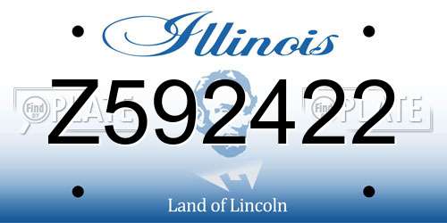 Z592422 Illinois License Plate