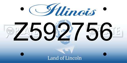 Z592756 Illinois License Plate