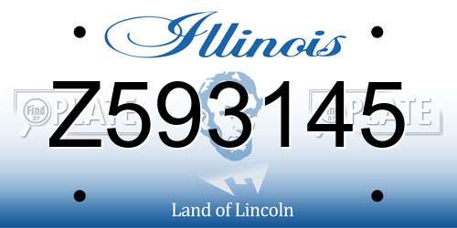 Z593145 Illinois License Plate