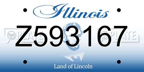 Z593167 Illinois License Plate
