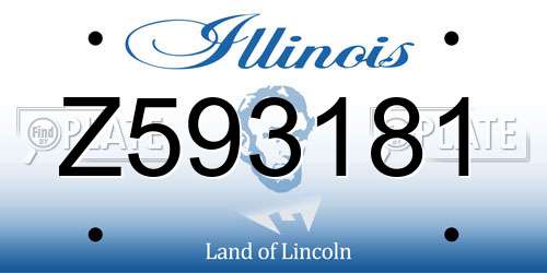 Z593181 Illinois License Plate