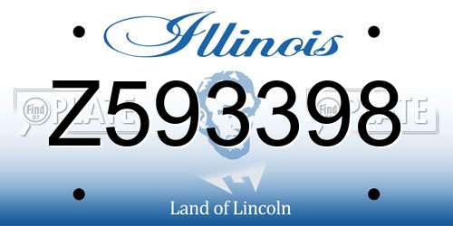 Z593398 Illinois License Plate