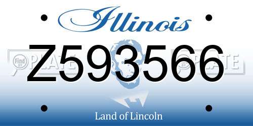 Z593566 Illinois License Plate