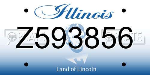 Z593856 Illinois License Plate