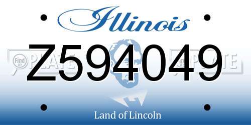 Z594049 Illinois License Plate