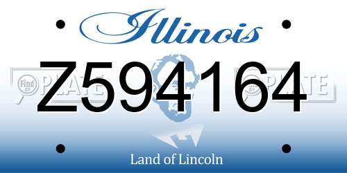 Z594164 Illinois License Plate
