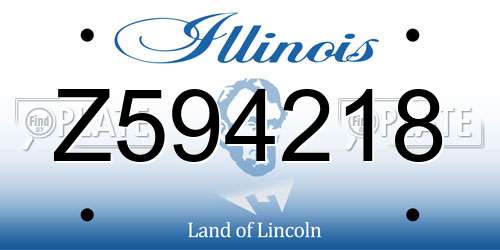 Z594218 Illinois License Plate