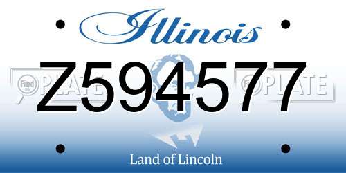 Z594577 Illinois License Plate