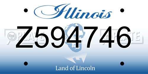 Z594746 Illinois License Plate