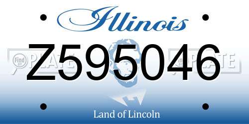 Z595046 Illinois License Plate