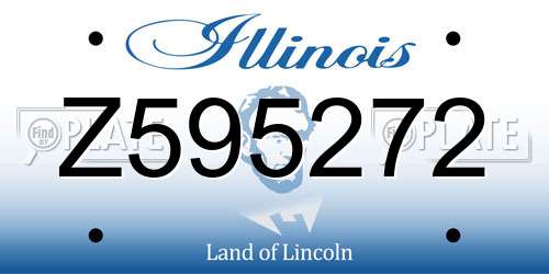 Z595272 Illinois License Plate