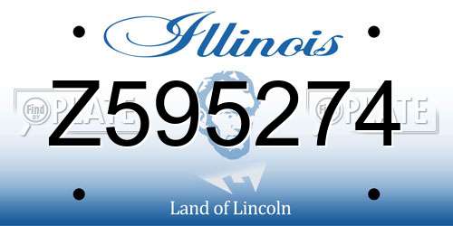 Z595274 Illinois License Plate