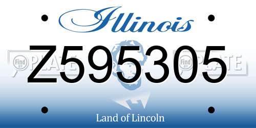 Z595305 Illinois License Plate