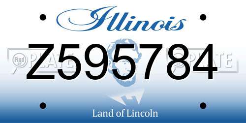Z595784 Illinois License Plate