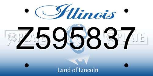 Z595837 Illinois License Plate