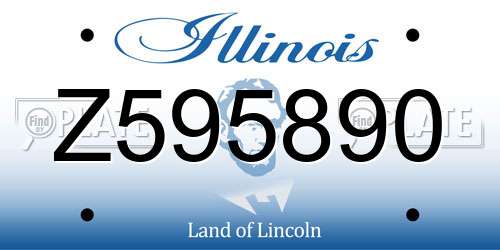 Z595890 Illinois License Plate