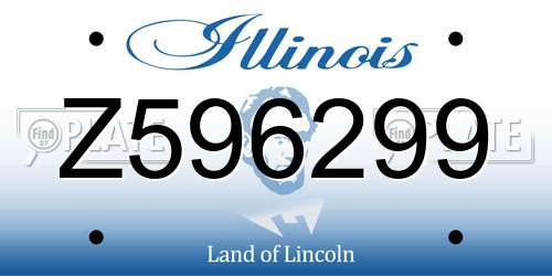 Z596299 Illinois License Plate